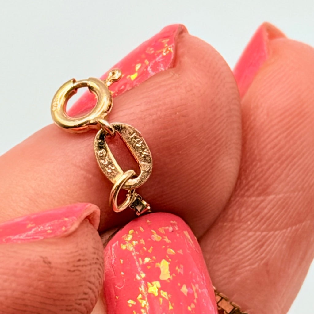 Solid 14K Yellow Gold Box Link Bracelet – 7 Inches