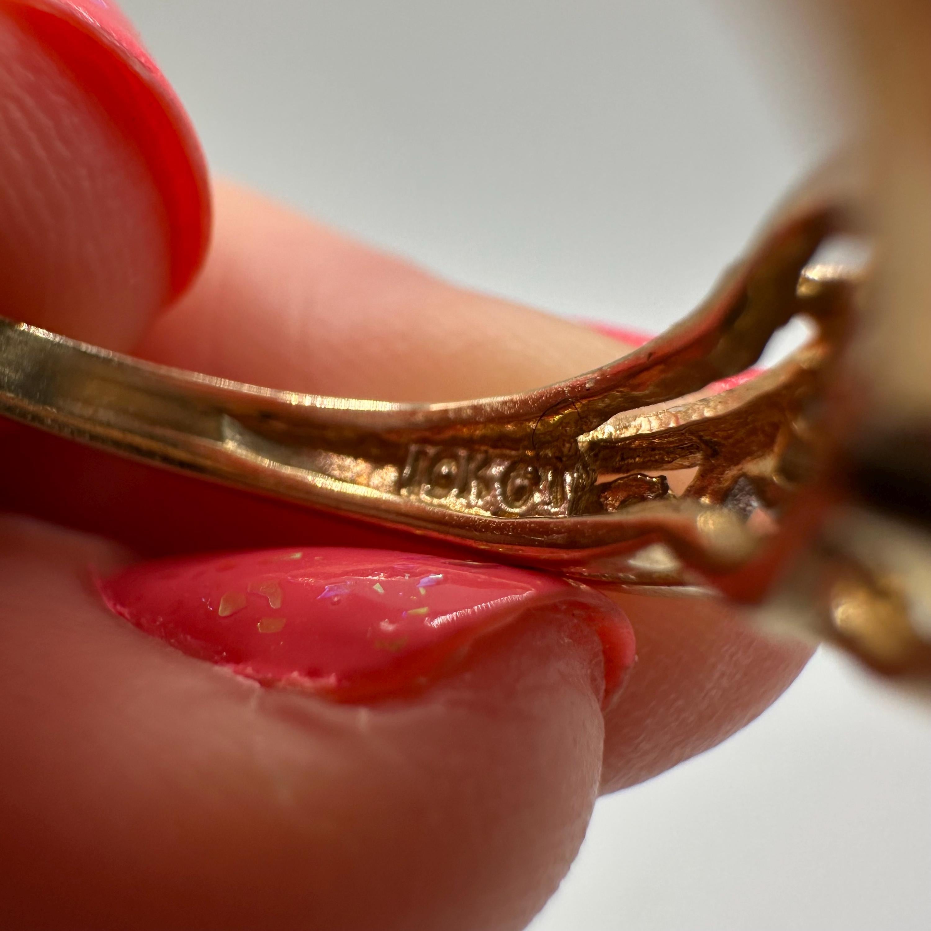 10K Solid Gold Citrine Ring, Oval Faceted Yellow Stone, Vintage Filigree Style Ring, Size 6.75