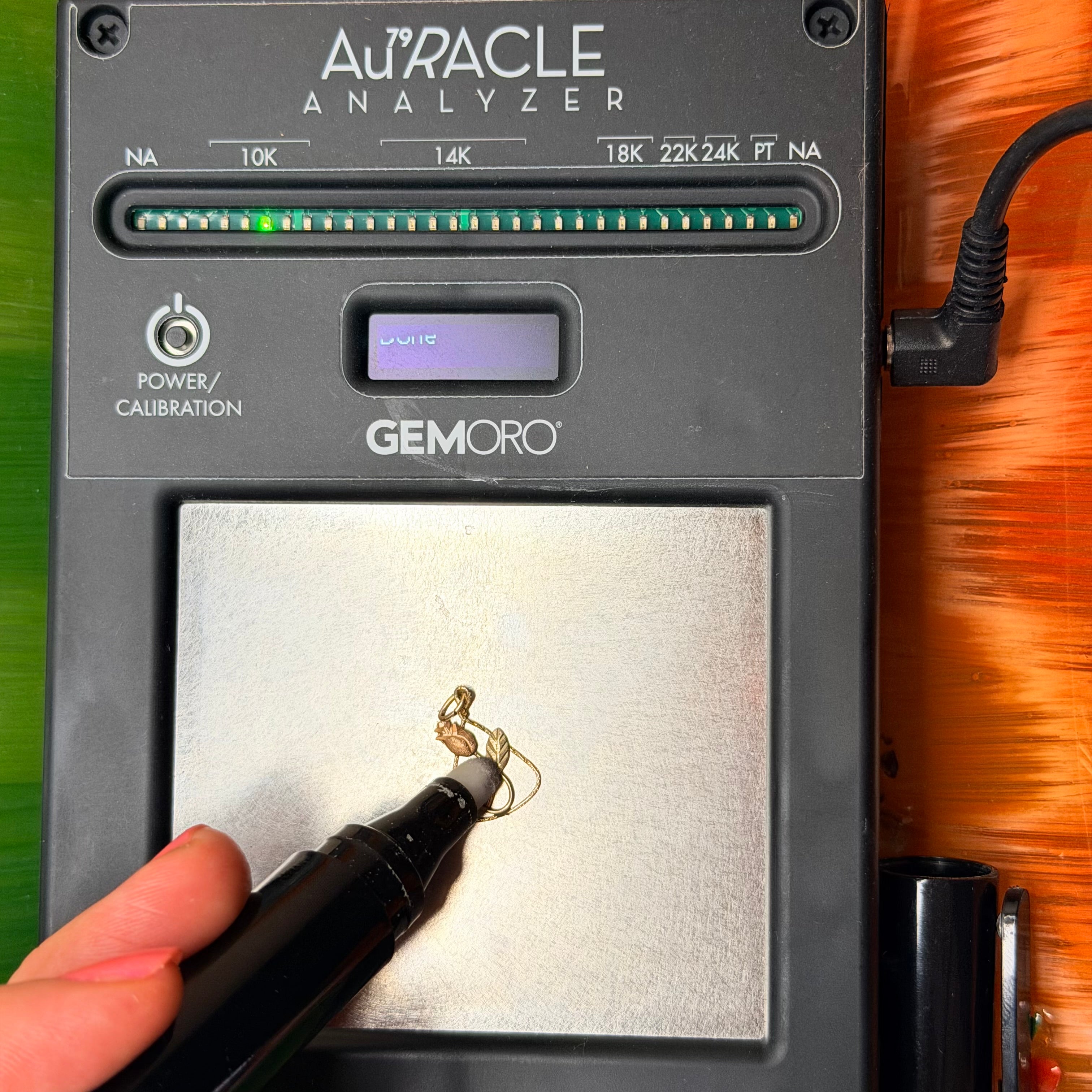 Solid 10K Multi-Color Gold Rose Pendant