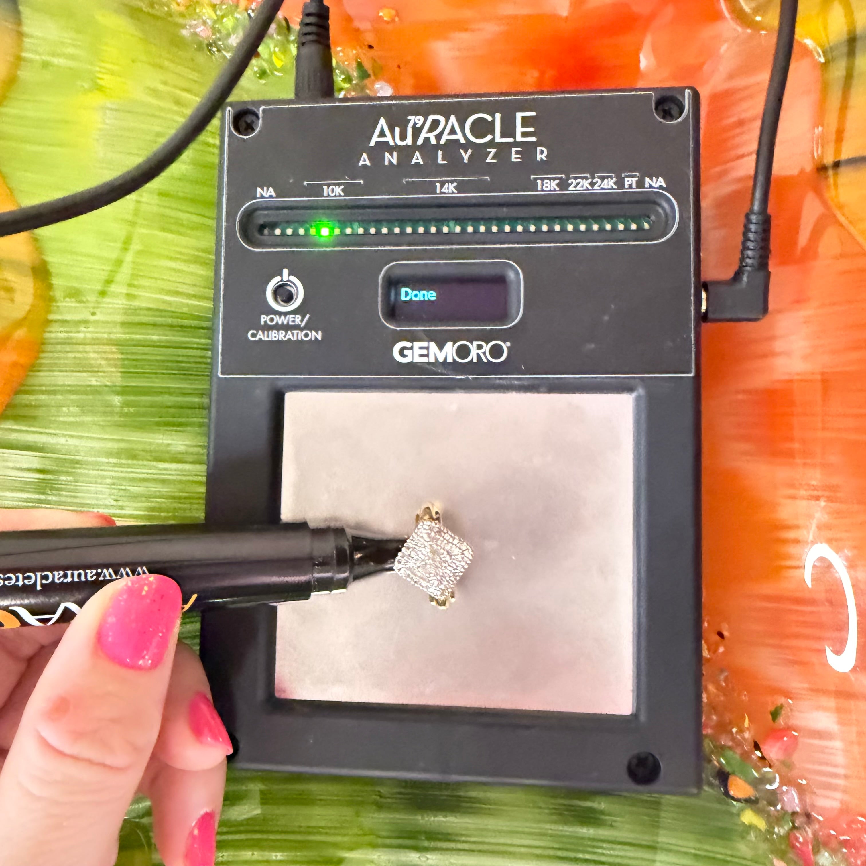 Solid 10K Yellow Gold Ring with Diamonds – Size 7