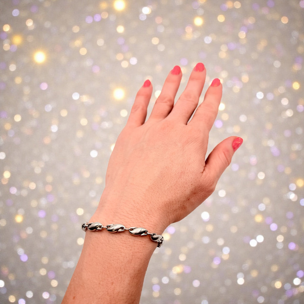 Tiffany & Co. Elsa Peretti Sterling Silver Seahorse Link Bracelet – 8 Inches