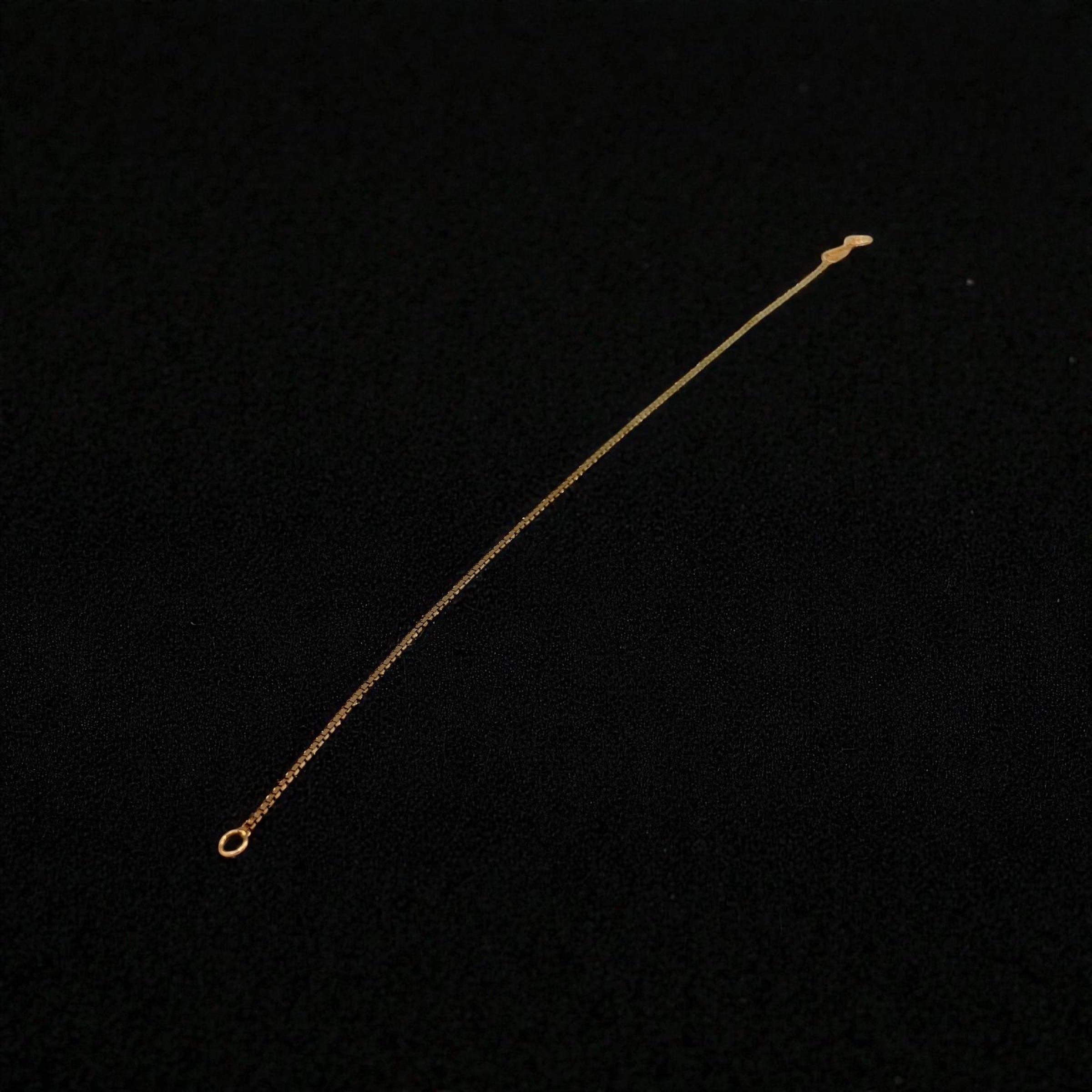 Solid 14K Yellow Gold Box Link Bracelet – 7 Inches