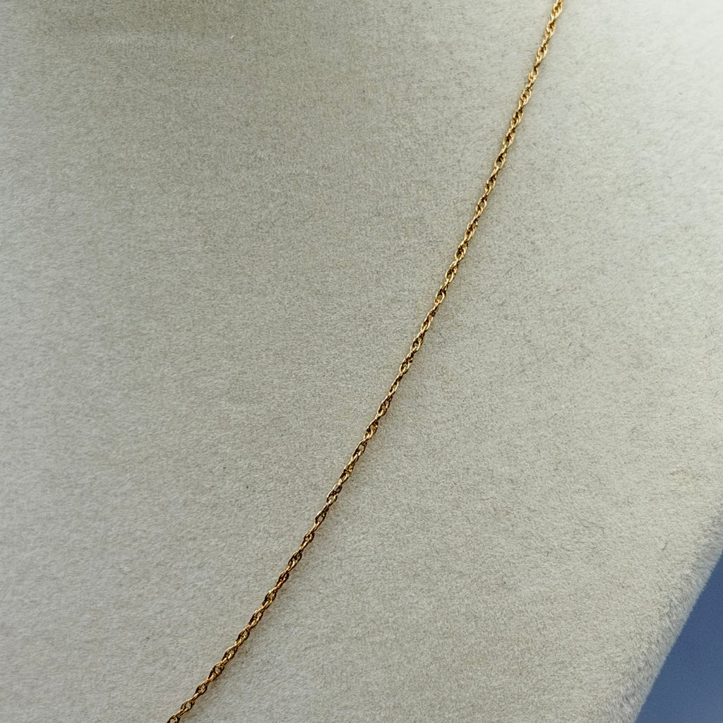 Solid 14K Yellow Gold Chain Necklace 16 Inches