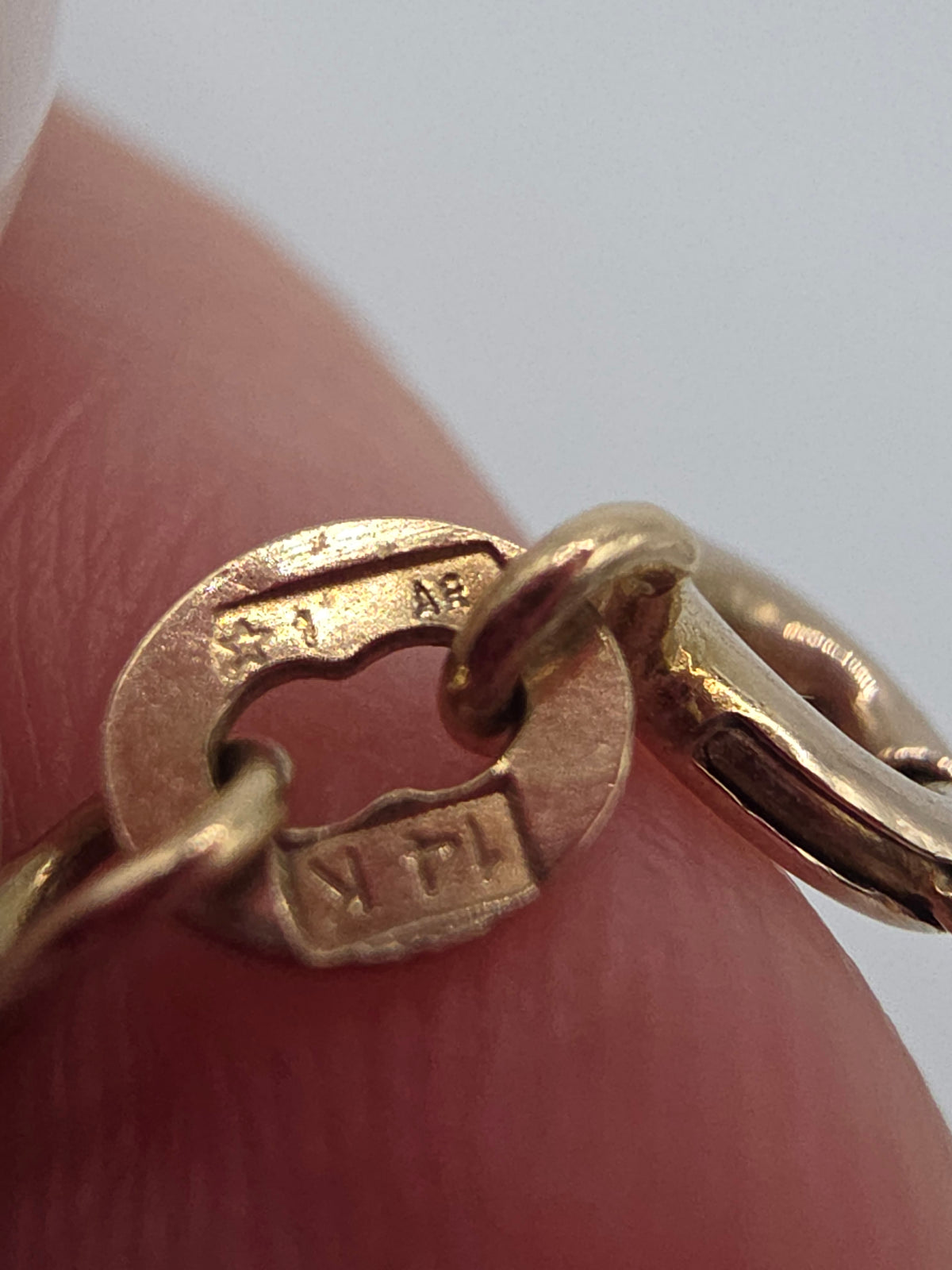 Vintage UnoAErre 585 Solid 14K Yellow Gold Box Chain Italy Bracelet - 7.25 Inch