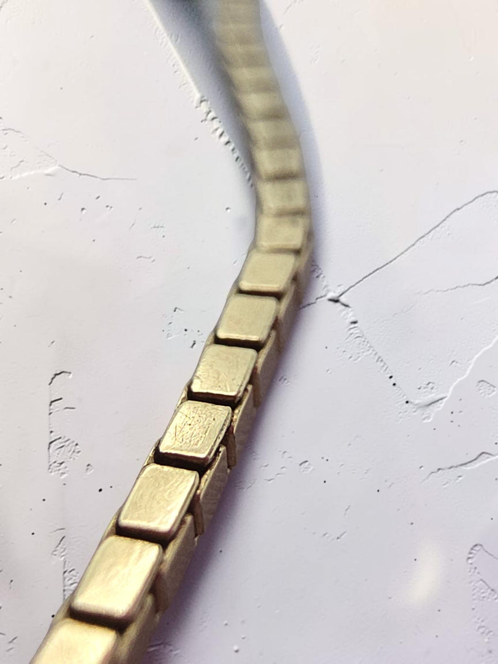Vintage UnoAErre 585 Solid 14K Yellow Gold Box Chain Italy Bracelet - 7.25 Inch