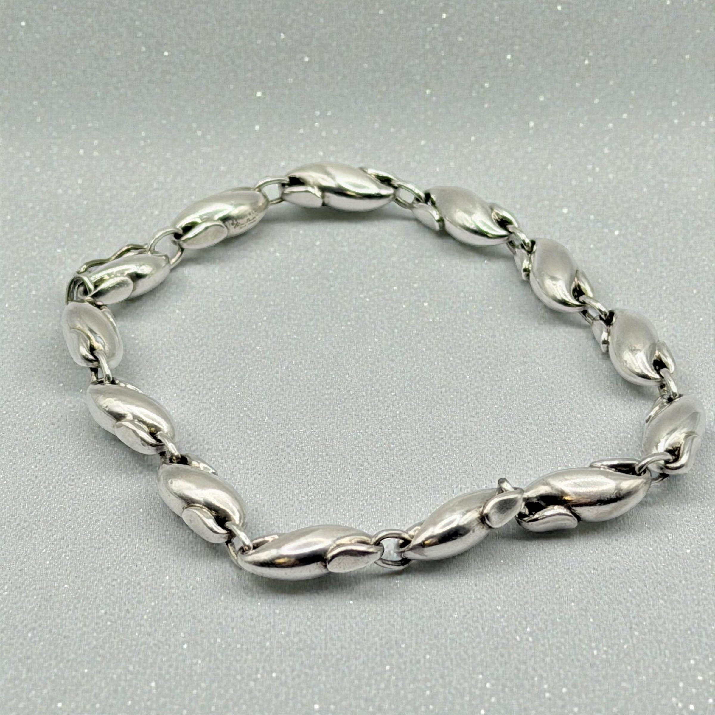 Tiffany & Co. Elsa Peretti Sterling Silver Seahorse Link Bracelet – 8 Inches