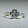 Solid 14K White Gold Blue Spinel Ring – Size 6