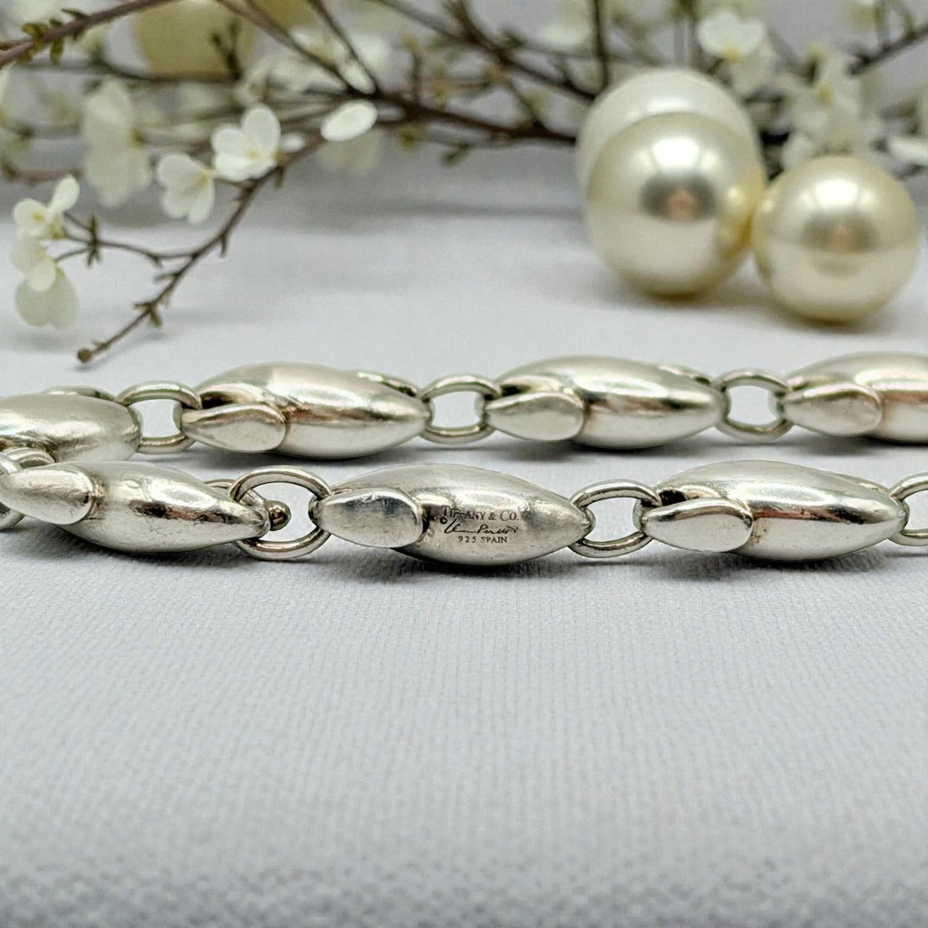 Tiffany & Co. Elsa Peretti Sterling Silver Seahorse Link Bracelet – 8 Inches