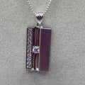 925 Sterling Silver Purse Pendant Necklace with CZ Accents - 18 inch