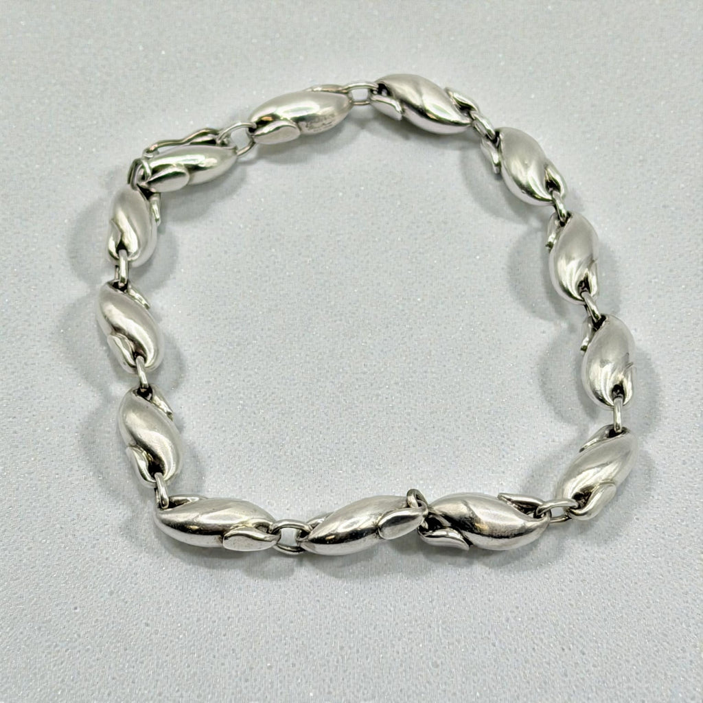Tiffany & Co. Elsa Peretti Sterling Silver Seahorse Link Bracelet – 8 Inches