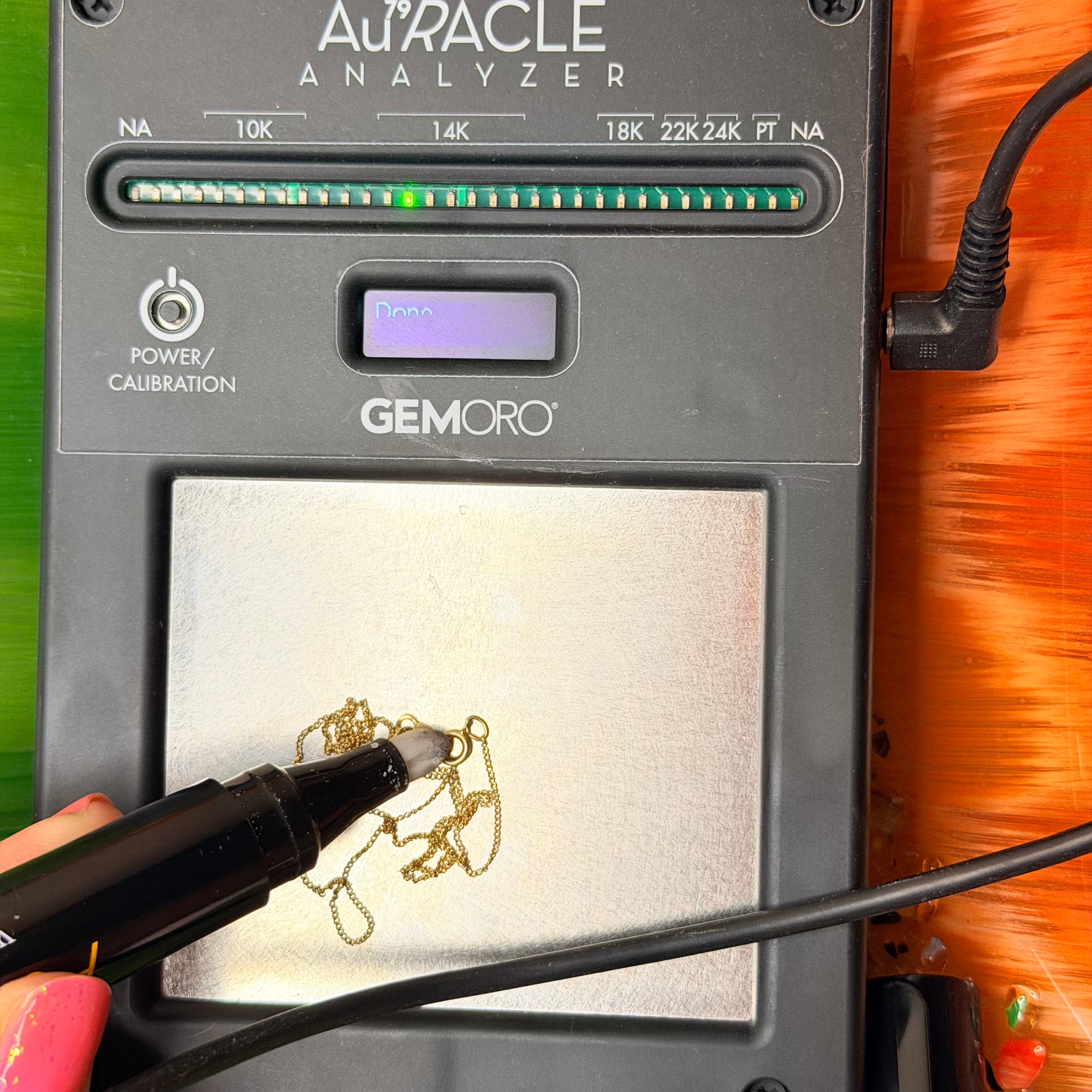 Solid 14K Yellow Gold Curb Chain Necklace 15 Inches