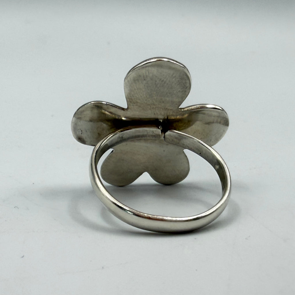 925 Sterling Silver Flower Ring – Size 9