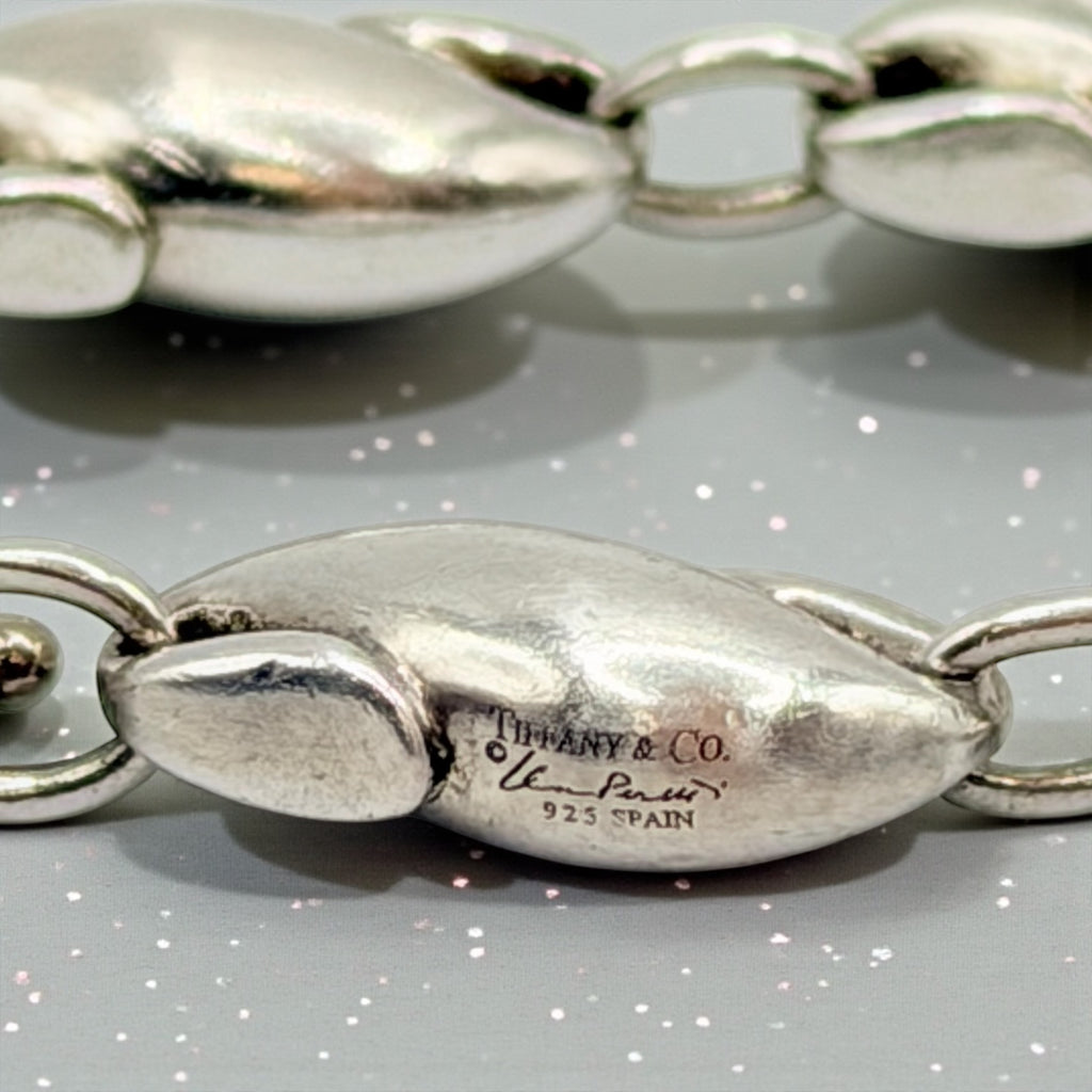 Tiffany & Co. Elsa Peretti Sterling Silver Seahorse Link Bracelet – 8 Inches