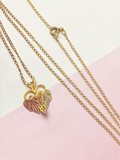 Black Hills Gold Solid 12K Grape Leaf Pendant with FREE 14K GF Necklace 19 Inch