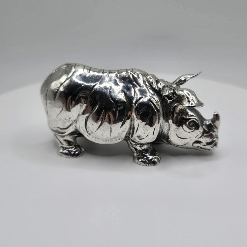 Buccellati 925 Sterling Silver Rhinoceros Rhino 925 Figurine ITALY Handmade