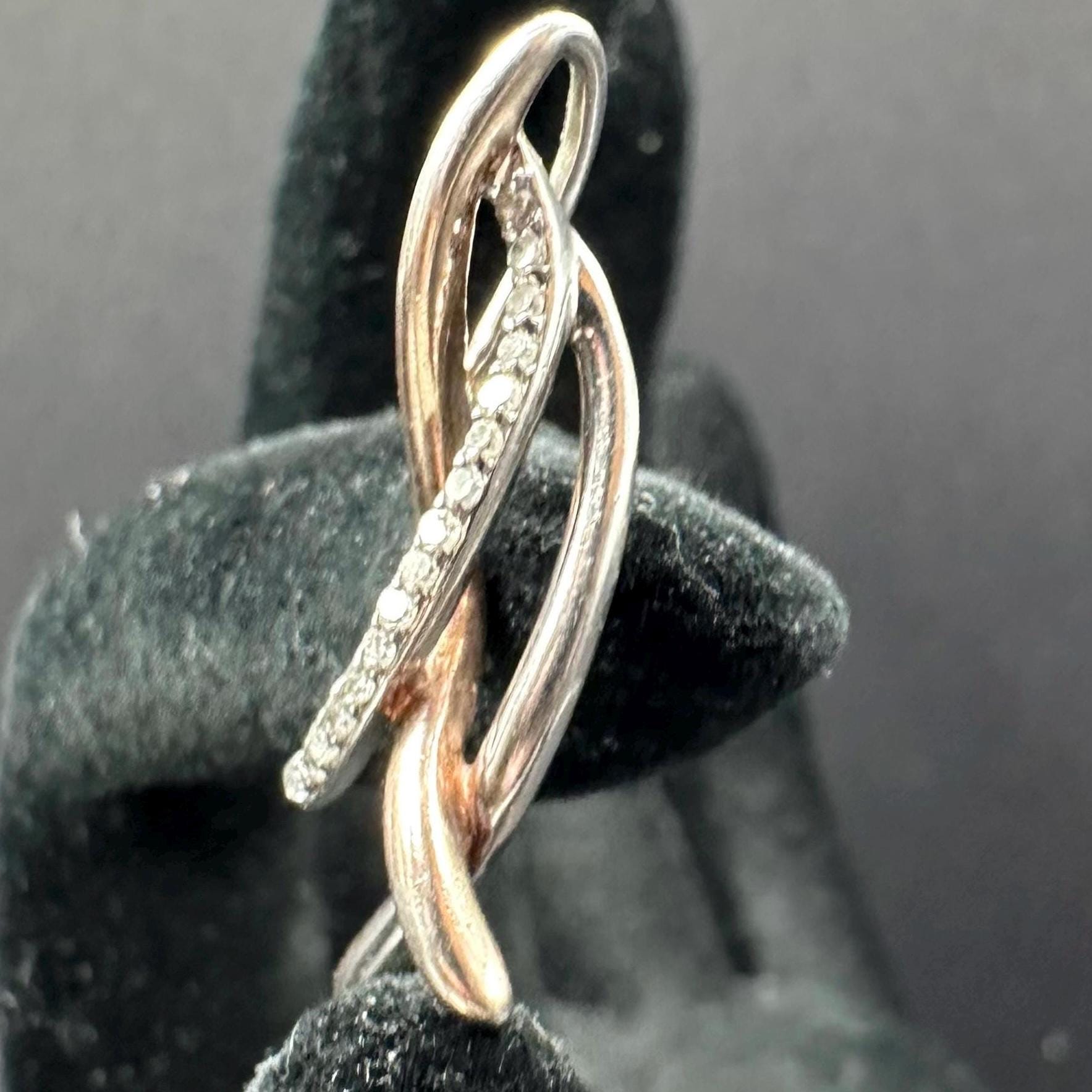 Diamond and Sterling Silver Necklace Pendant