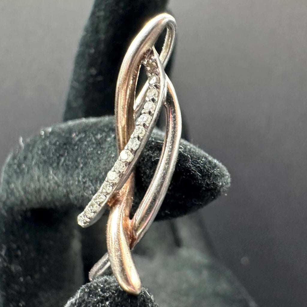 Diamond and Sterling Silver Necklace Pendant