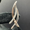 Diamond and Sterling Silver Necklace Pendant