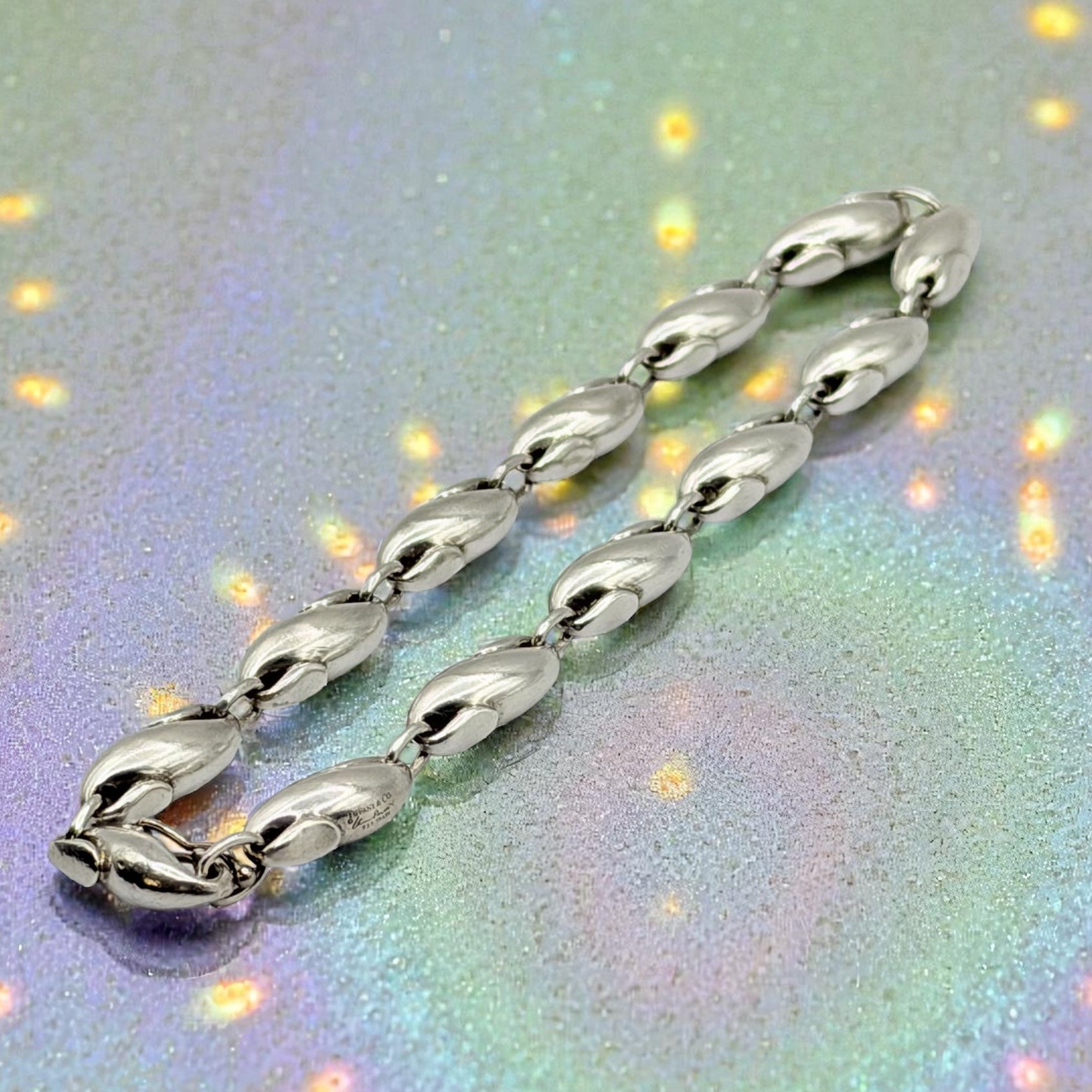 Tiffany & Co. Elsa Peretti Sterling Silver Seahorse Link Bracelet – 8 Inches