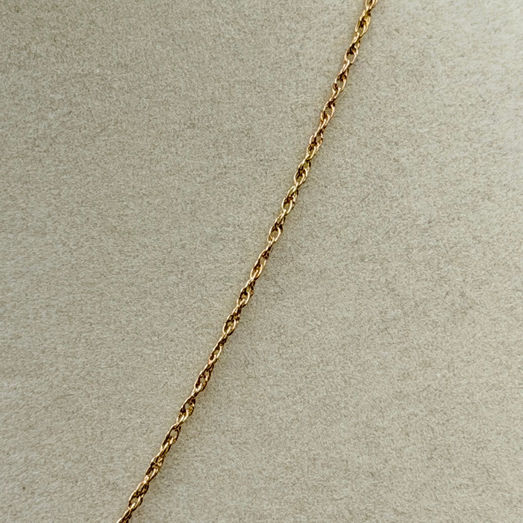 Solid 14K Yellow Gold Chain Necklace 16 Inches