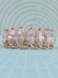 Fessenden & Co. Solid 10K Yellow Gold Marquise-Cut CZ Ring – Size 6.75
