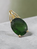 Fuzion Creations Gold Vermeil over 925 Sterling Silver Emerald Necklace Pendant