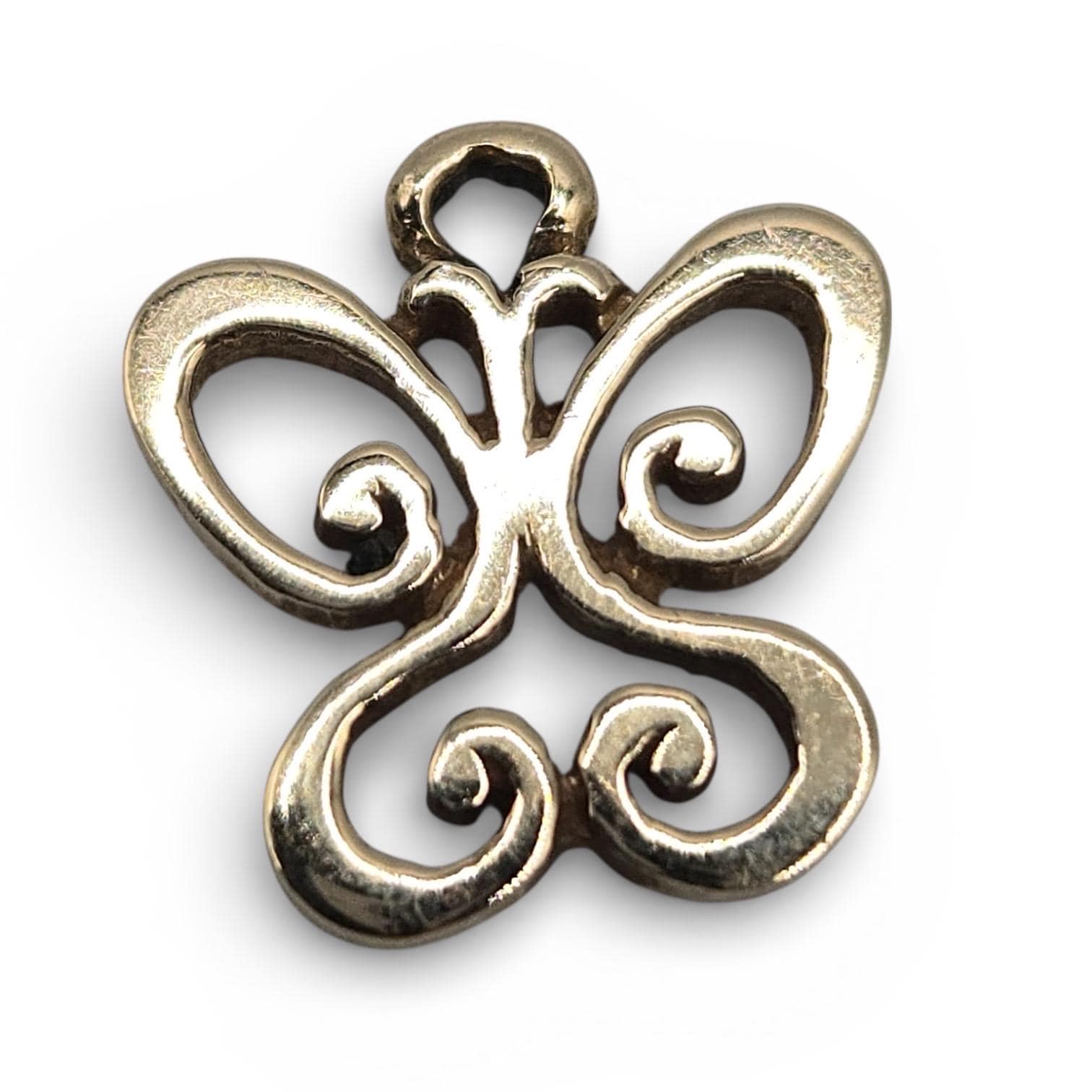 James Avery 14K Solid Gold Spring Butterfly Charm, No Loop, Petite Butterfly Pendant