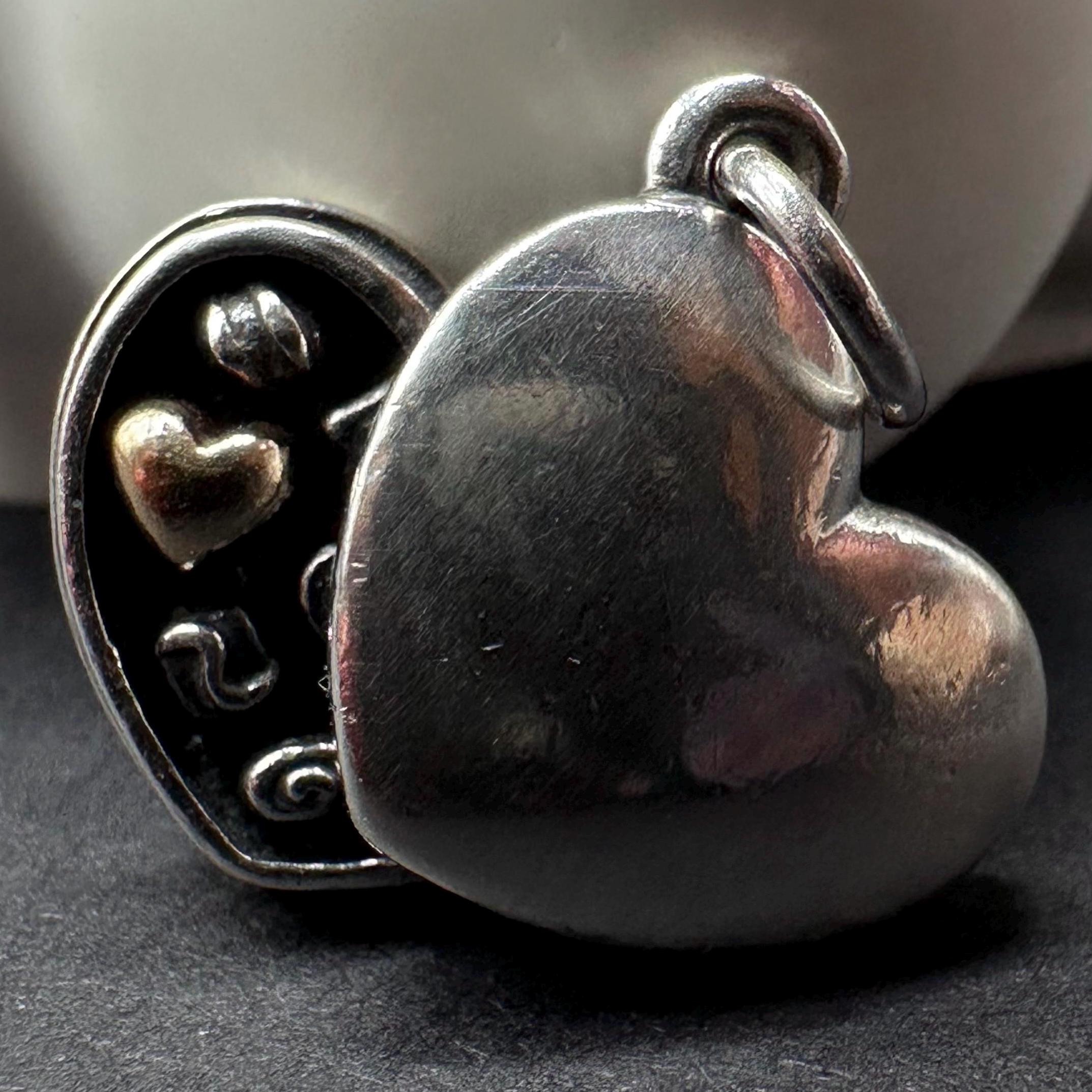James Avery 925 Sterling Silver Heart Box of Chocolates Necklace Pendant RARE RETIRED