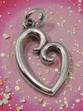 James Avery 925 sterling silver Mothers Love open heart charm pendant with uncut loop