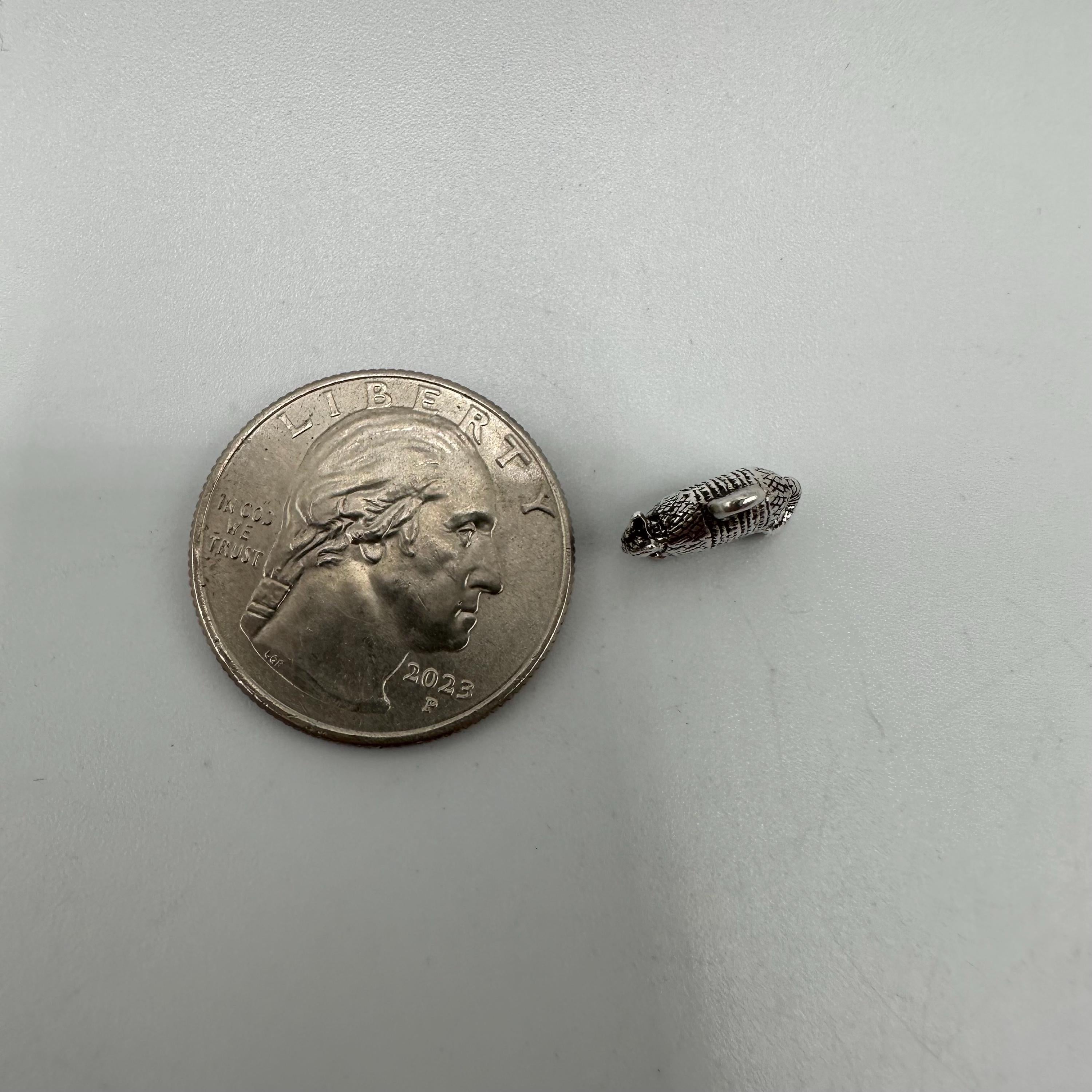 James Avery Armadillo Charm, RETIRED Sterling Silver Animal Charm NO LOOP