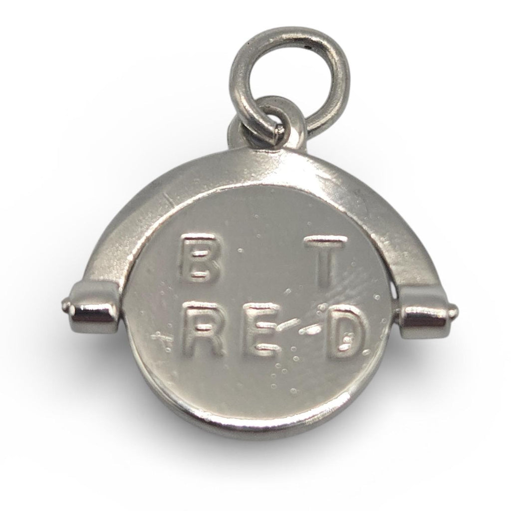 James Avery Best Friend Spinner Charm, Retired, 925 Sterling Silver, Uncut Loop