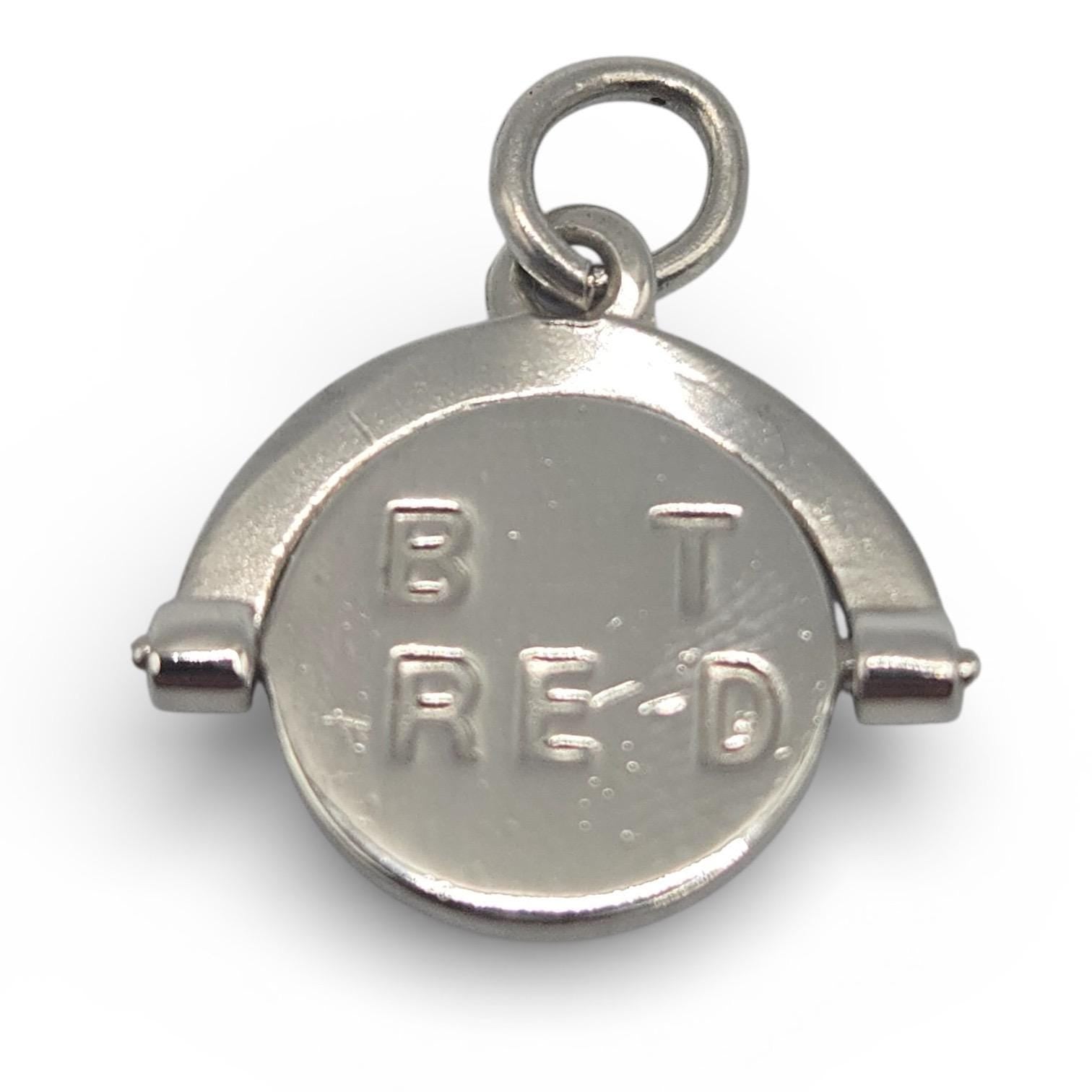 James Avery Best Friend Spinner Charm, Retired, 925 Sterling Silver, Uncut Loop