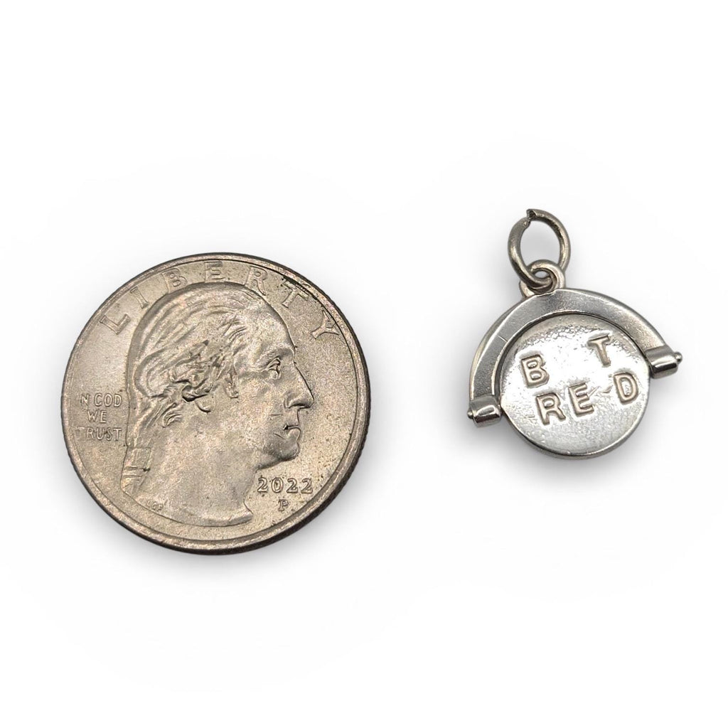 James Avery Best Friend Spinner Charm, Retired, 925 Sterling Silver, Uncut Loop