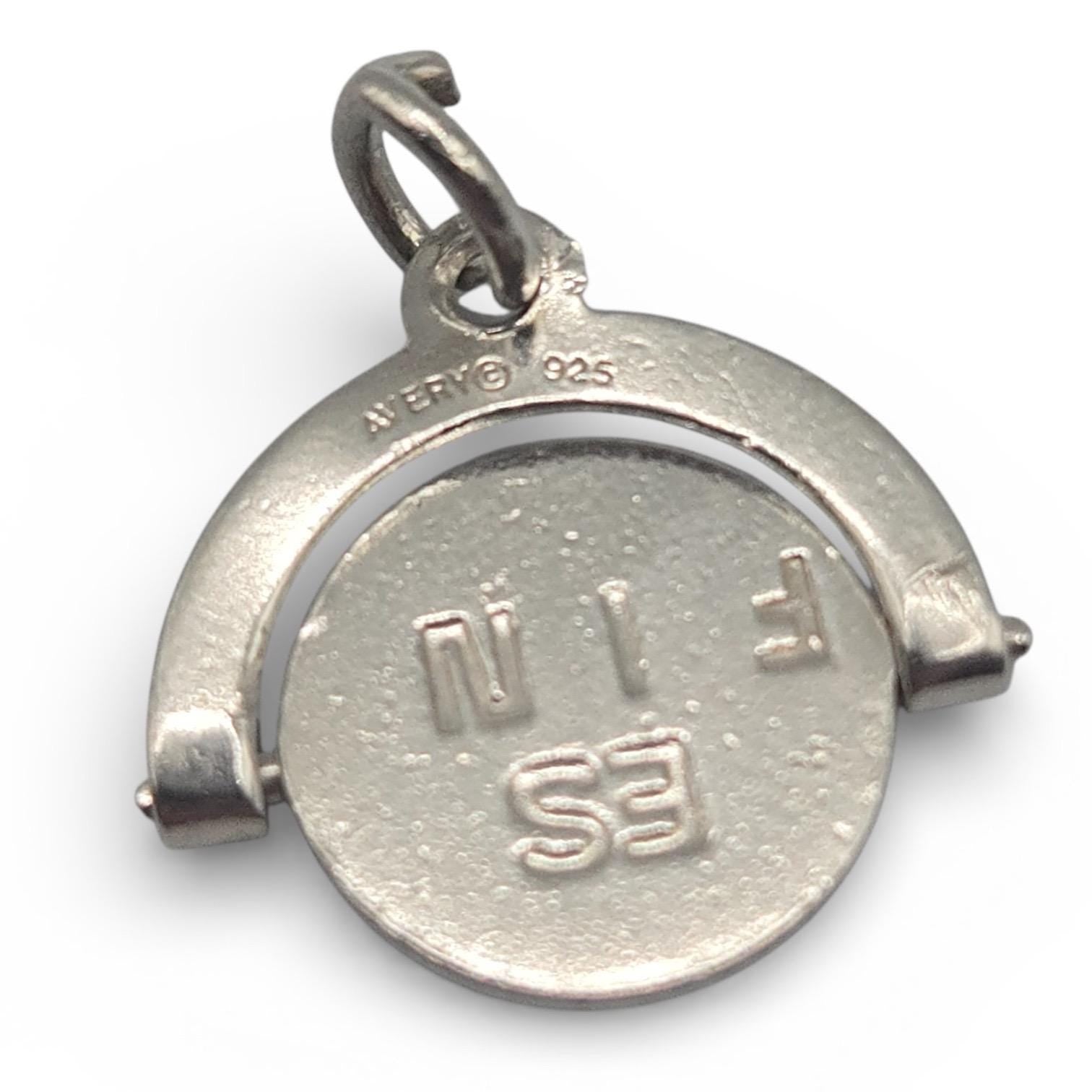 James Avery Best Friend Spinner Charm, Retired, 925 Sterling Silver, Uncut Loop