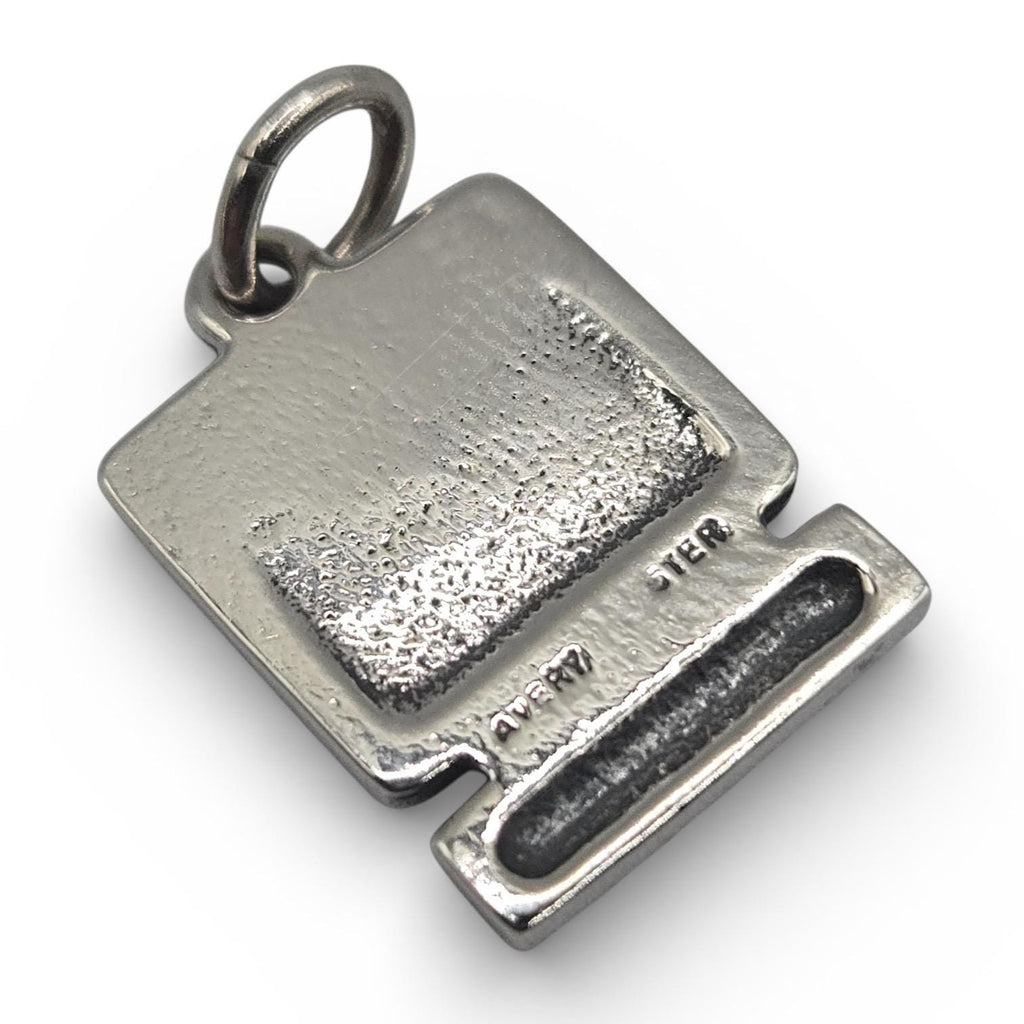 James Avery Computer Pendant Charm, Retired, Uncut Loop, 925 Sterling Silver