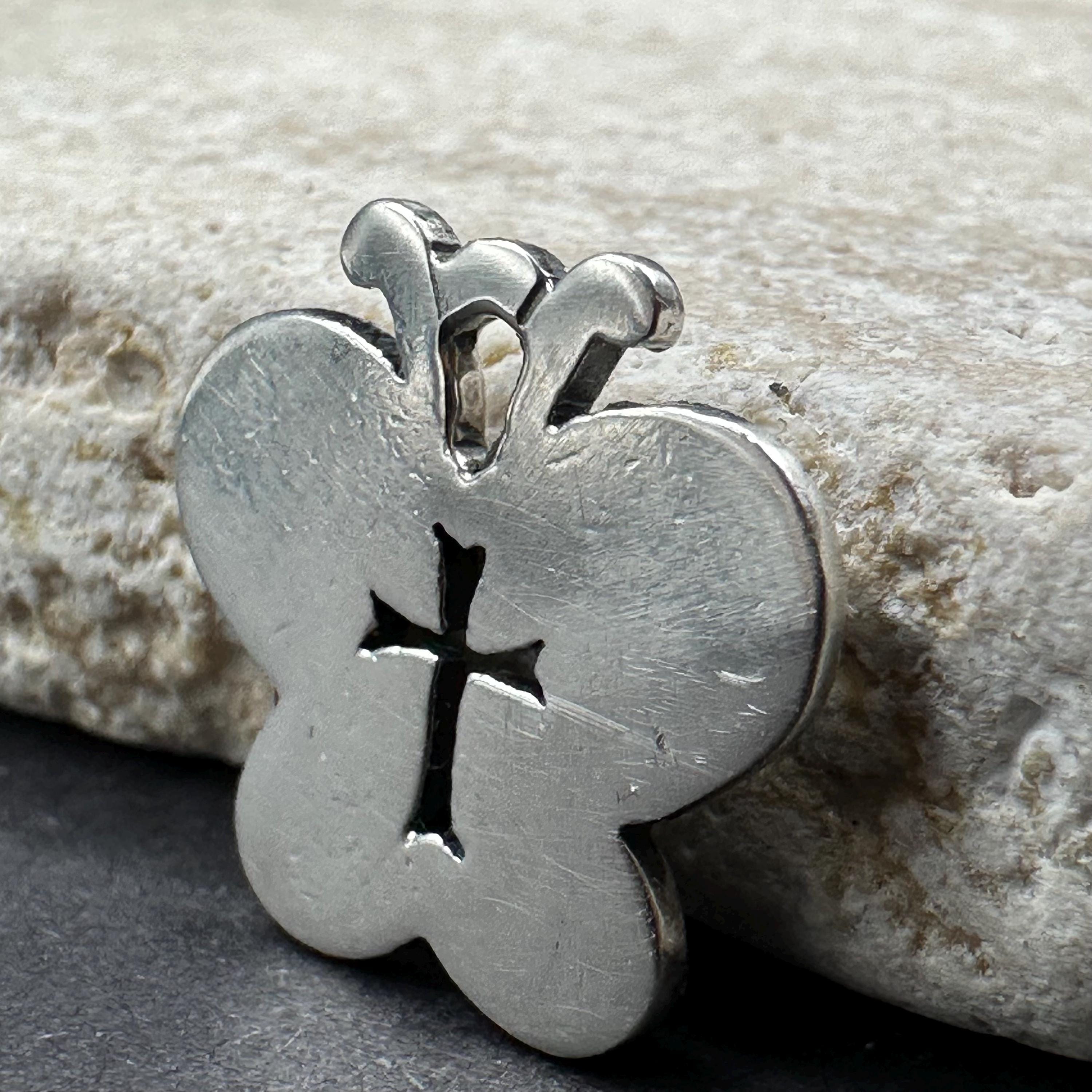 James Avery Crosslet Butterfly with Cross Charm 925 Sterling Silver