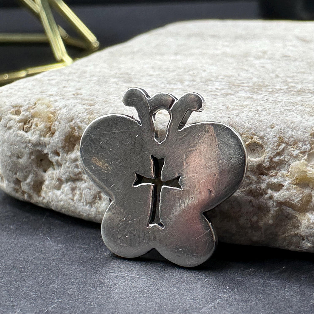 James Avery Crosslet Butterfly with Cross Charm 925 Sterling Silver