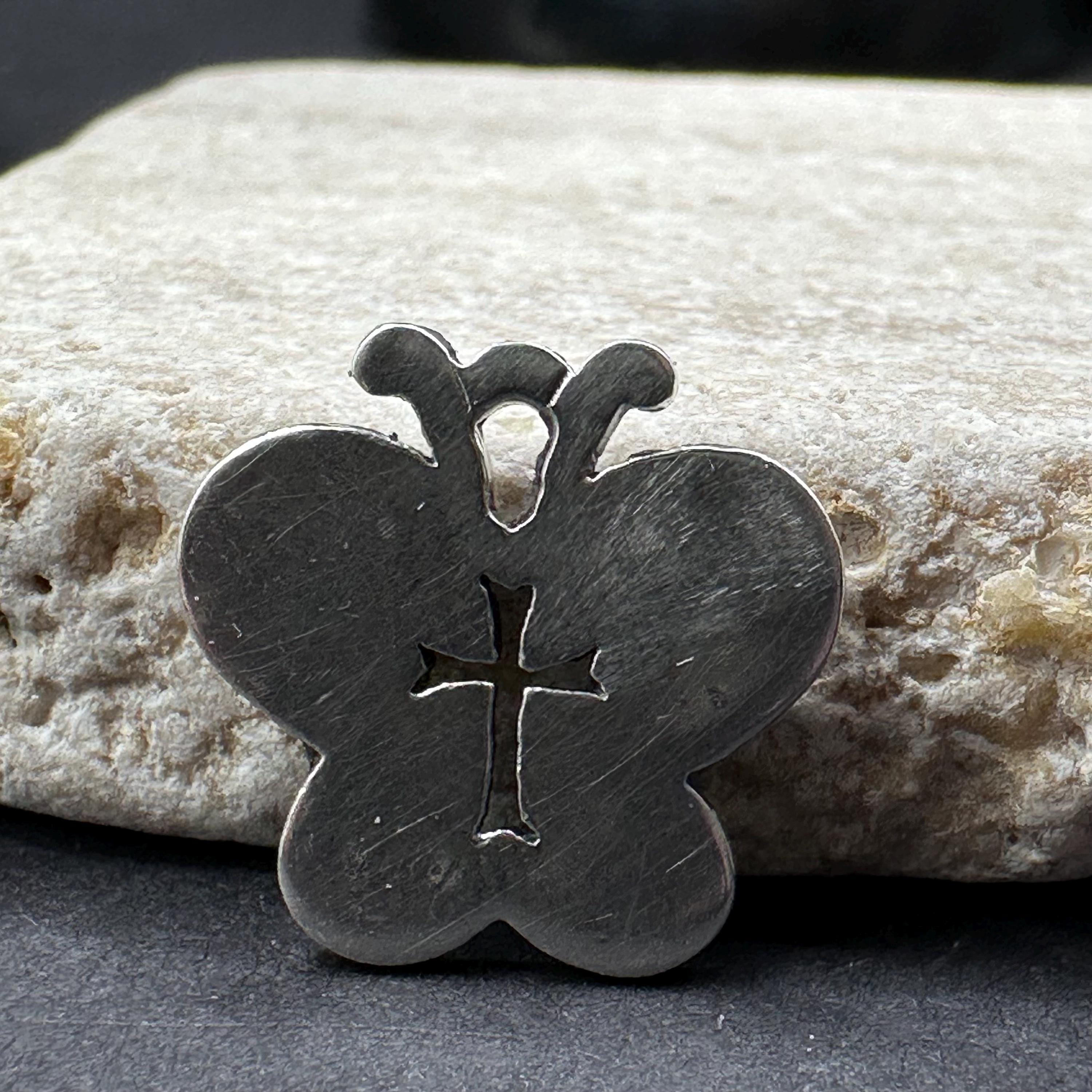 James Avery Crosslet Butterfly with Cross Charm 925 Sterling Silver