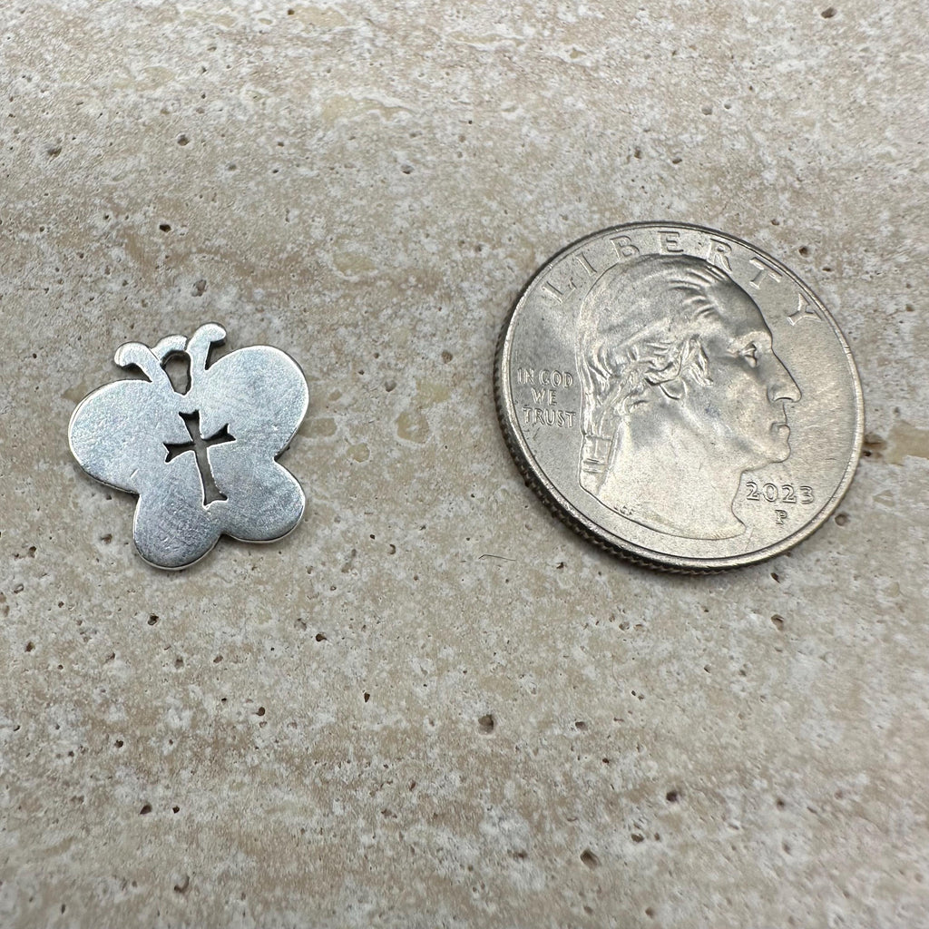 James Avery Crosslet Butterfly with Cross Charm 925 Sterling Silver
