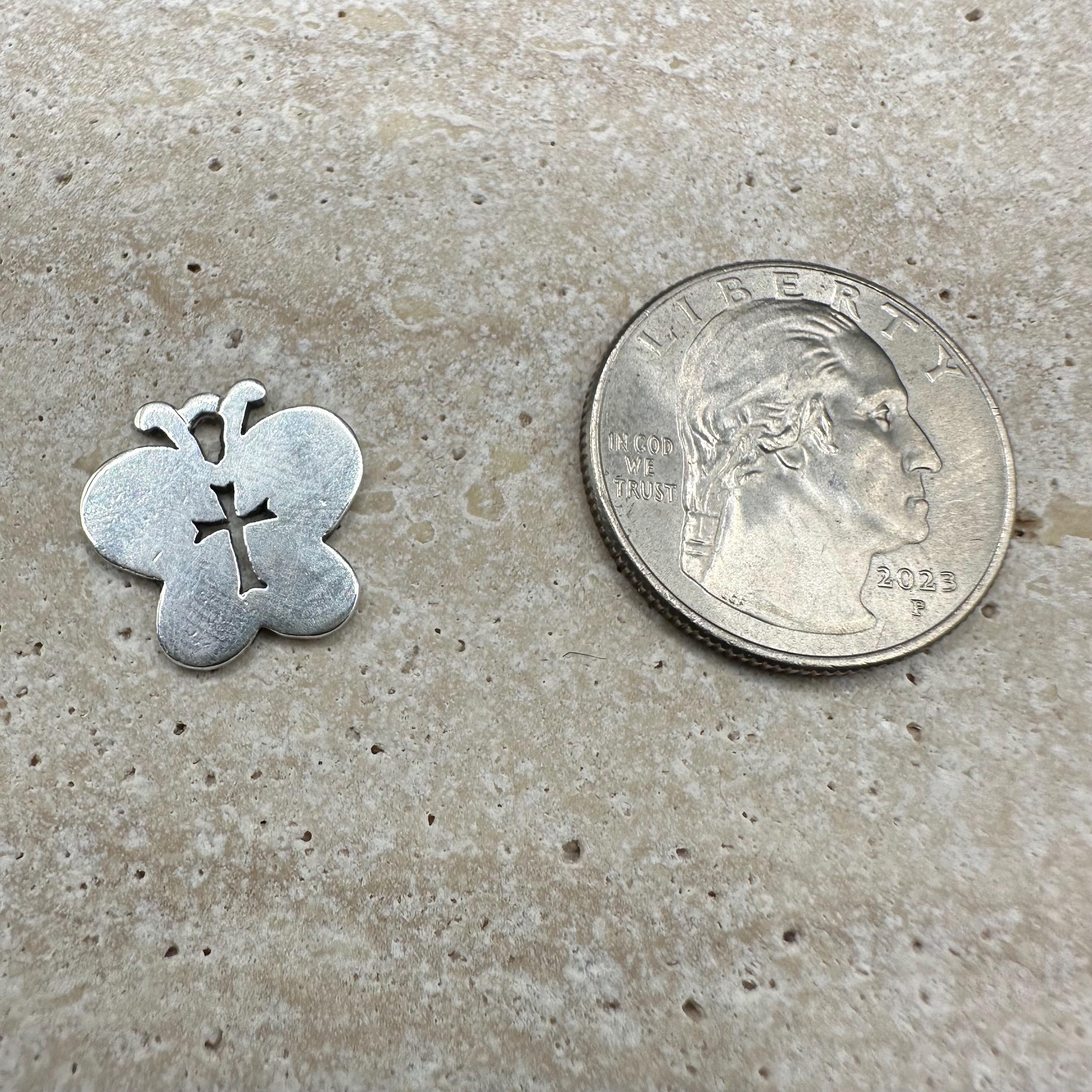 James Avery Crosslet Butterfly with Cross Charm 925 Sterling Silver