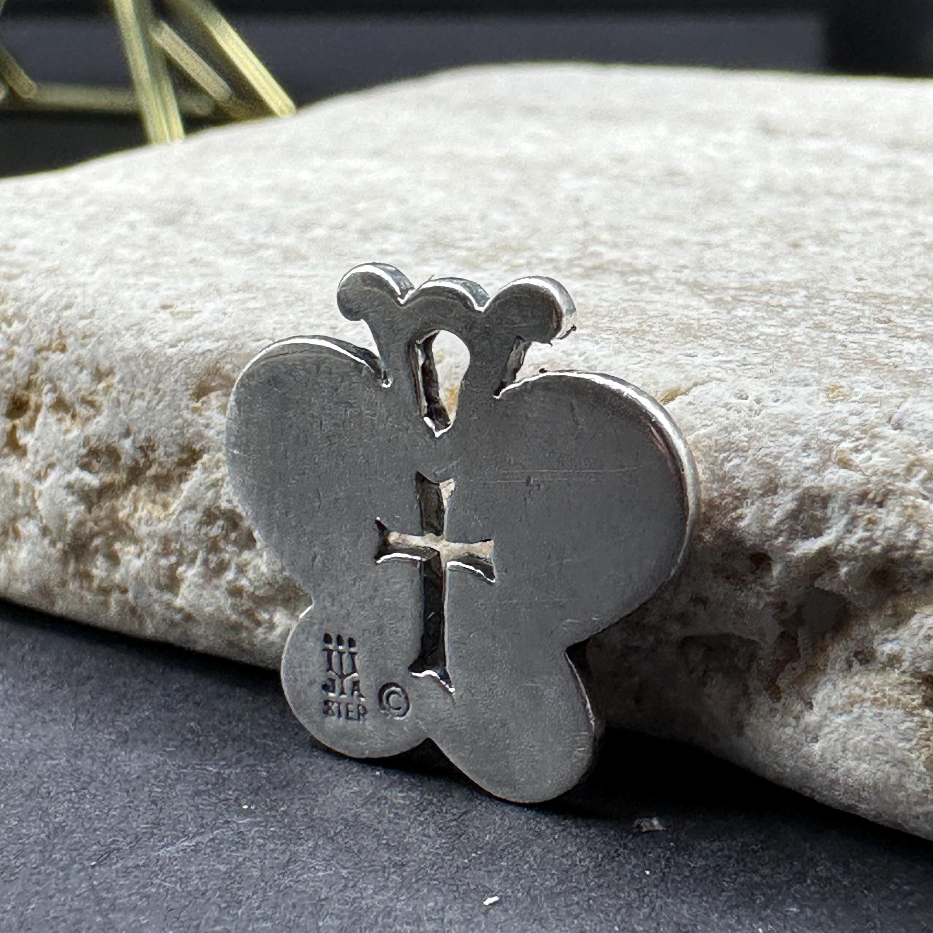 James Avery Crosslet Butterfly with Cross Charm 925 Sterling Silver