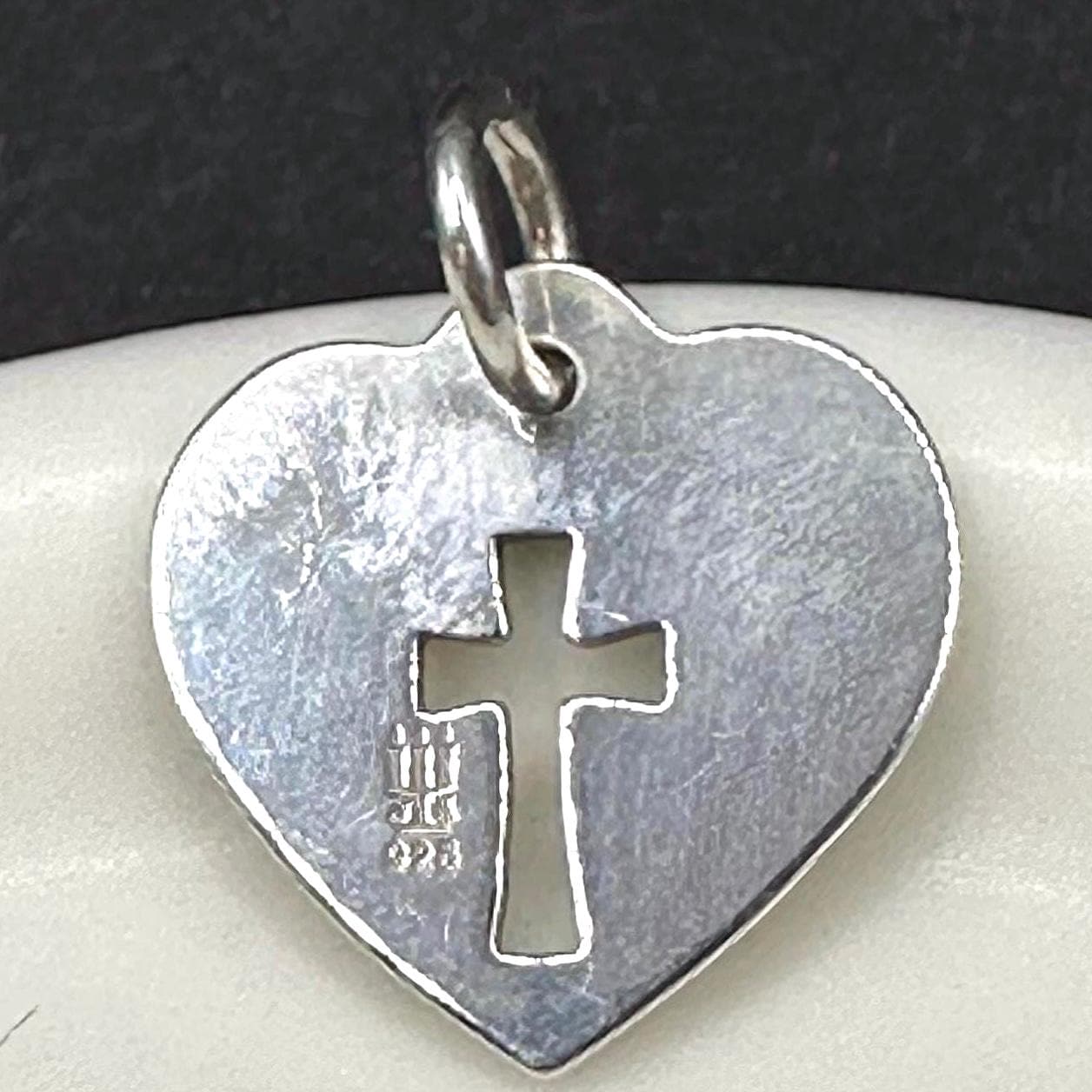 James Avery Crosslet Heart Charm 925 Sterling Silver