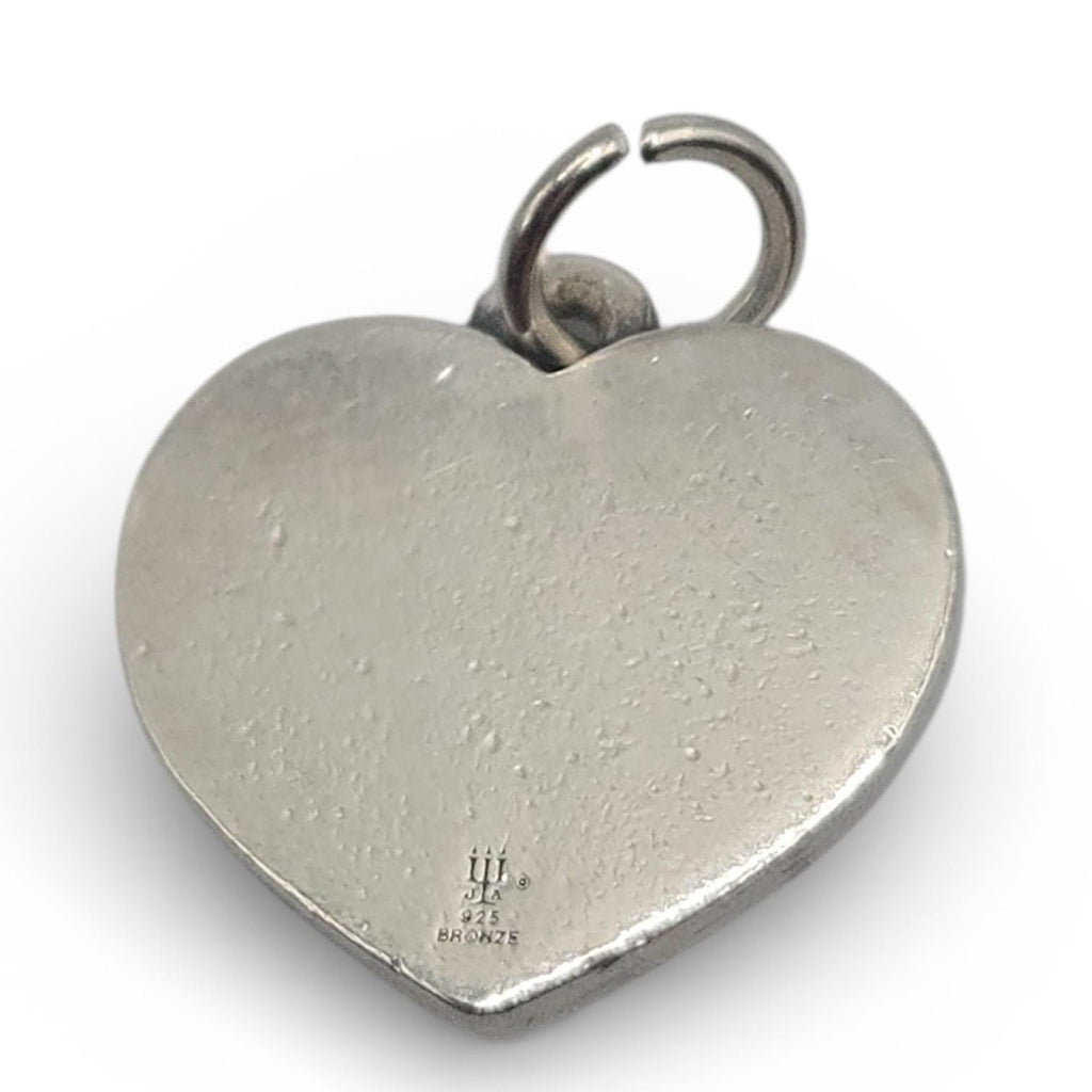 James Avery Heart Spinner Charm, Retired Sterling Silver with Bronze Arrow Accent