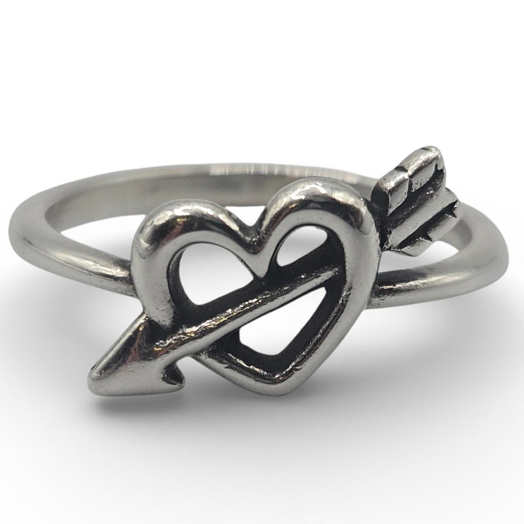 James Avery Love’s Arrow Heart Ring, Sterling Silver, Size 7.5