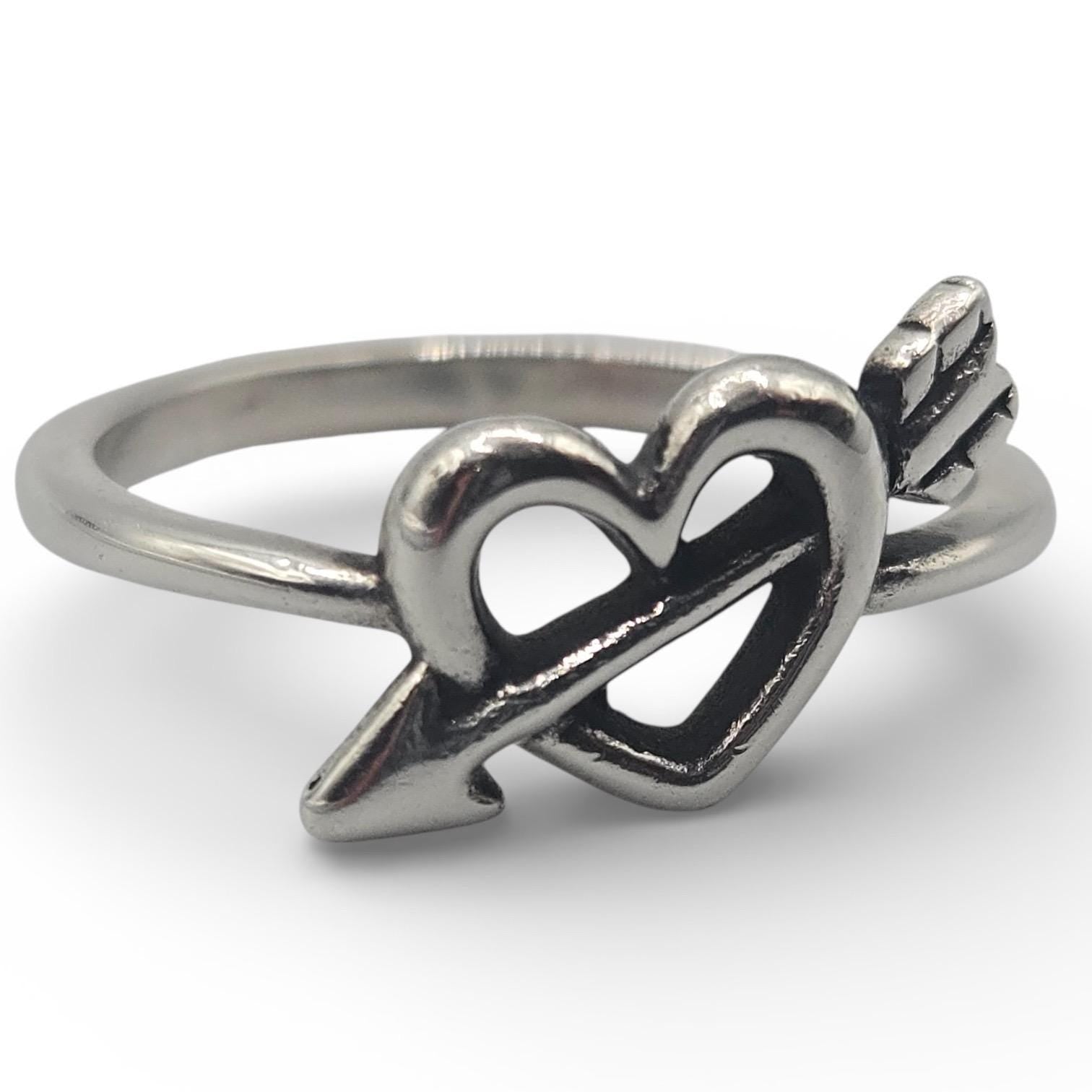 James Avery Love’s Arrow Heart Ring, Sterling Silver, Size 7.5