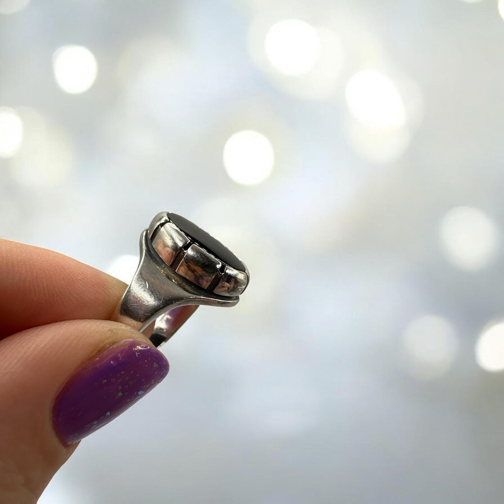 James Avery Oval Black Onyx Ring, Sterling Silver, Size 6.75 RETIRED
