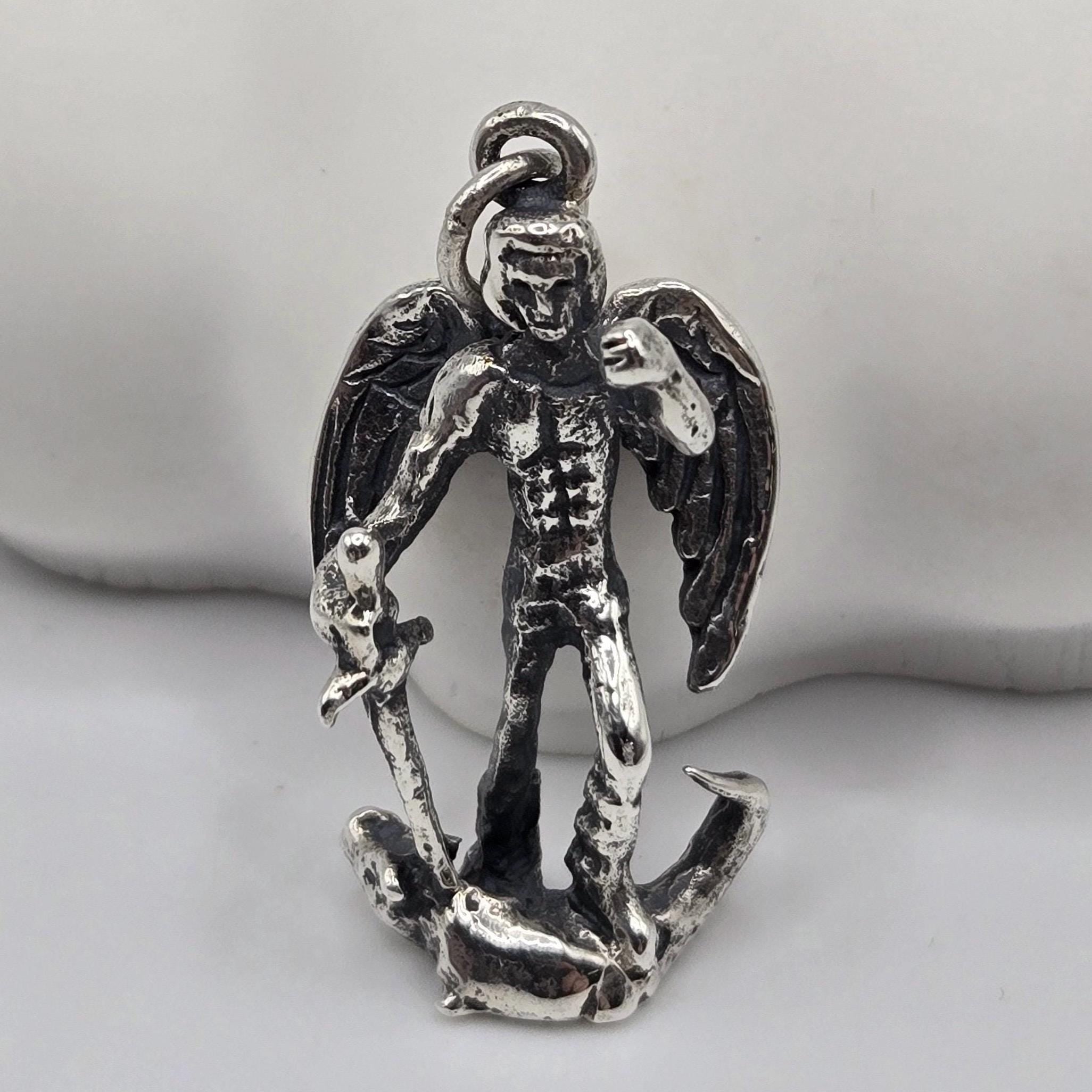 James Avery Pendant St Michael Slayer Archangel RARE RETIRED