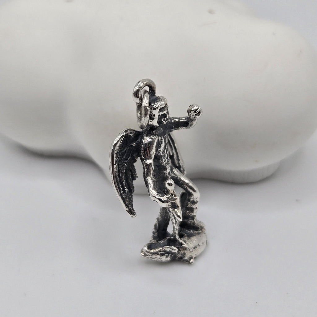 James Avery Pendant St Michael Slayer Archangel RARE RETIRED