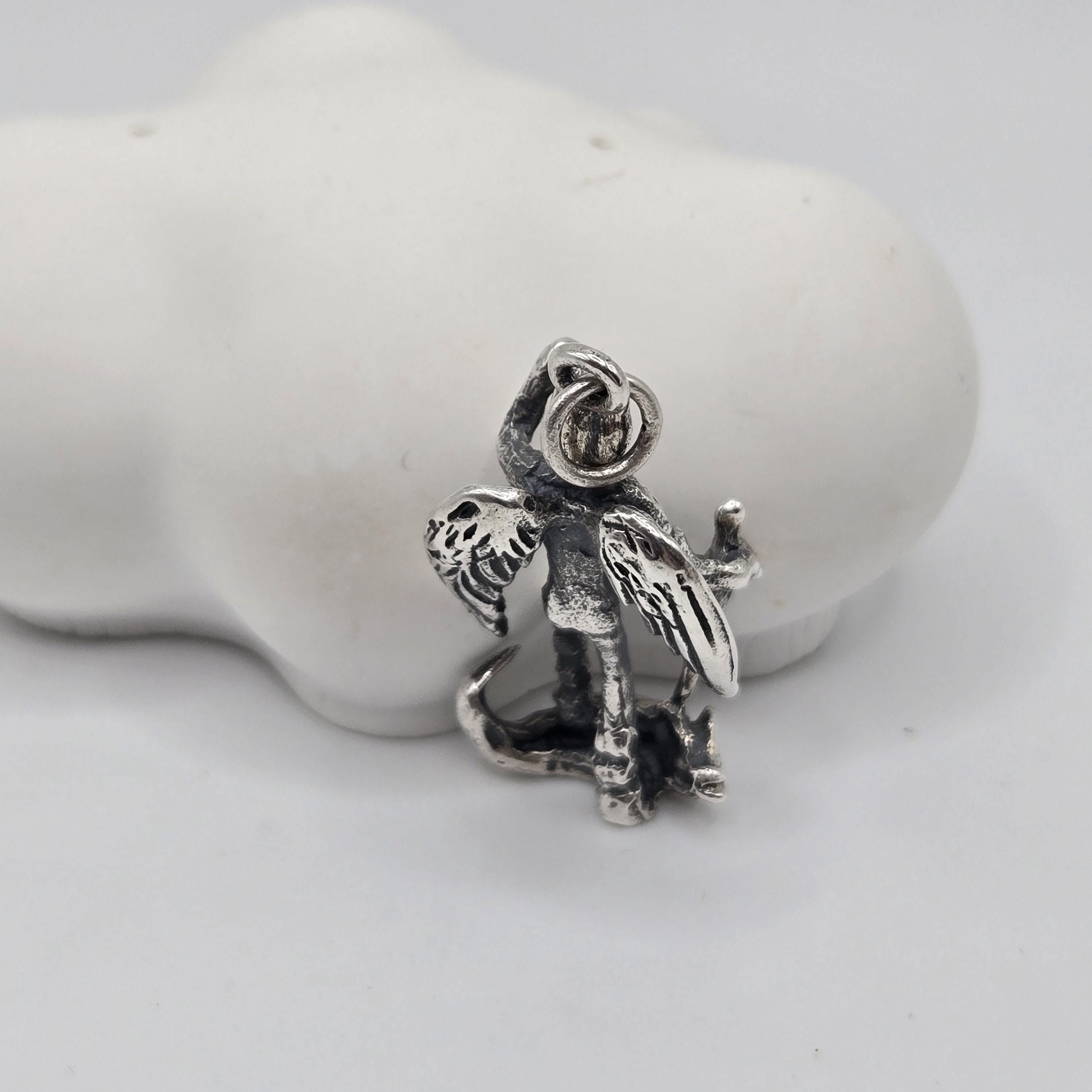 James Avery Pendant St Michael Slayer Archangel RARE RETIRED