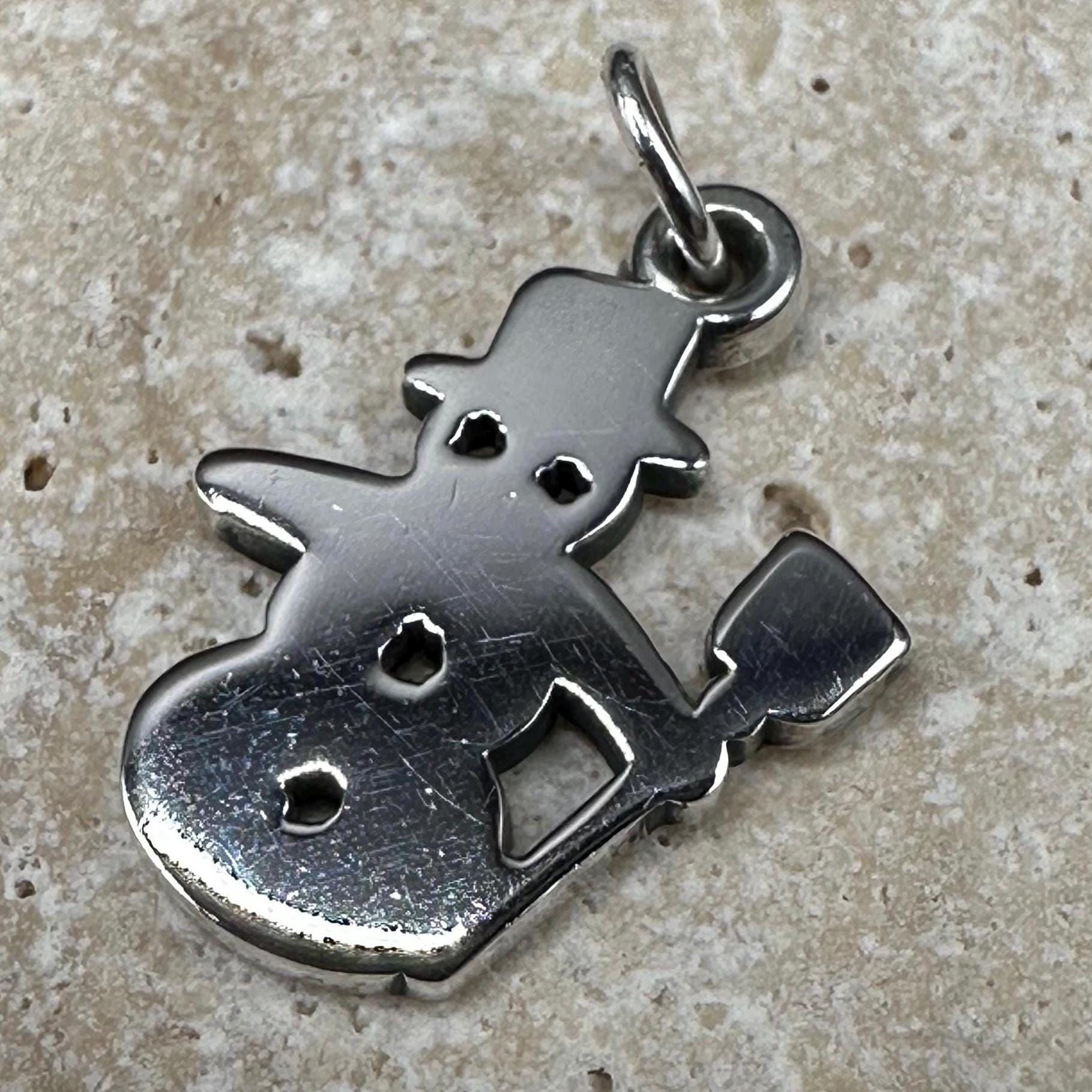 James Avery Snowman Christmas Charm 925 Sterling Silver